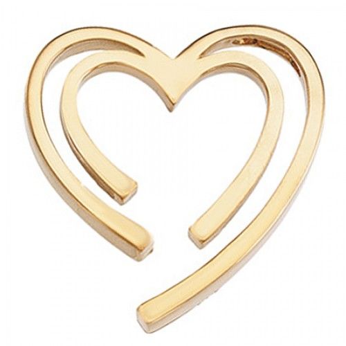 Wonderful 14k Yellow Gold Heart Pendant 20mm - Ladies