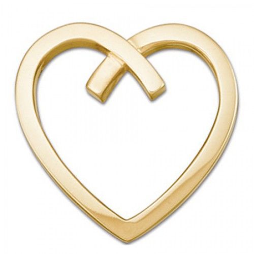 Seductive 14k Yellow Gold Heart Pendant 15mm - Ladies