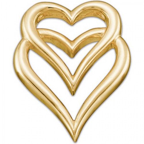 Tempting 14k Yellow Gold Heart Pendant 20mm - Ladies