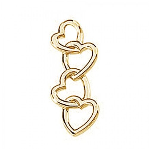 Classy 14k Yellow Gold Heart Pendant 20mm - Ladies