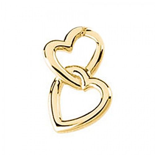 Dazzling 14k Yellow Gold Heart Pendant 15mm - Ladies