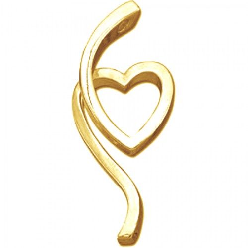 Divine 14k Yellow Gold Heart Pendant 20mm - Ladies