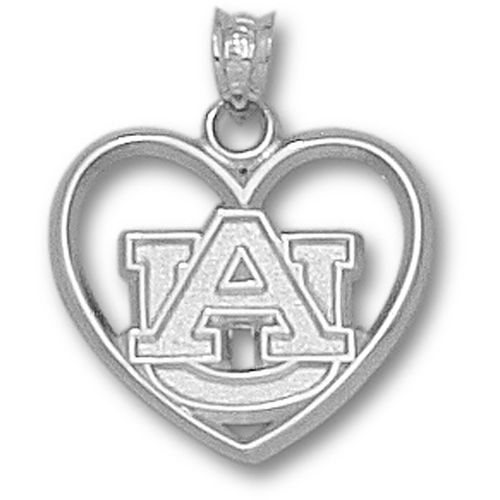 Auburn University ""Au"" Heart Pendant - Tigers Jewelry