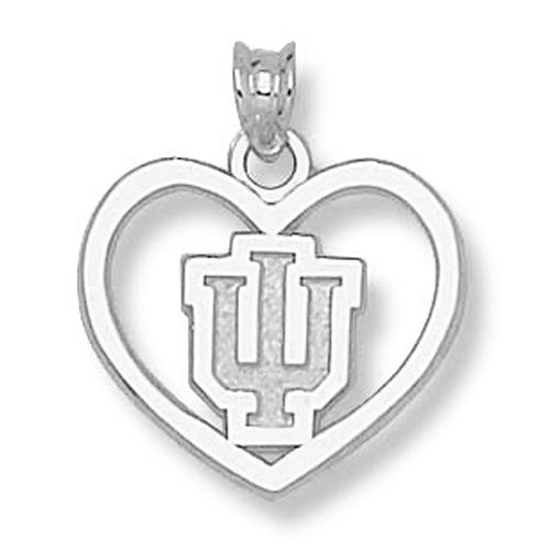 Indiana University ""Iu"" Heart Pendant Hoosiers Jewelry