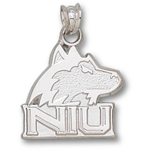 Northern Illinois Huskie Helmet Logo Pendant - Silver