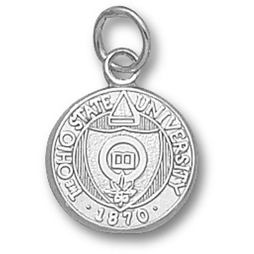 Ohio State Round School Seal Pendant - Sterling Silver