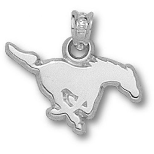 Southern Methodist Mustang Pendant - Sterling Silver