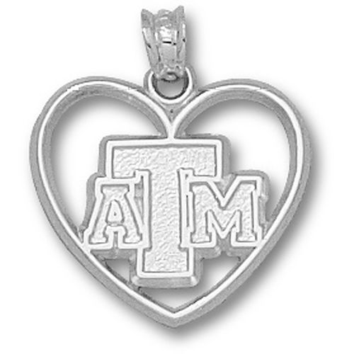 Texas a&M My Heart Belongs to Atm Pendant - Sterling Silver