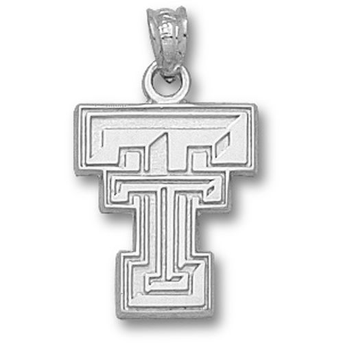Texas Tech University Flat ""Tt"" Pendant Sterling Silver