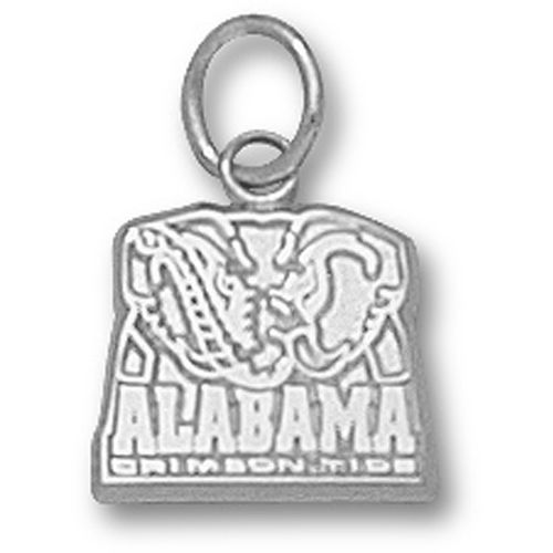 Alabama"" Elephant New Logo Pendant - Sterling Silver