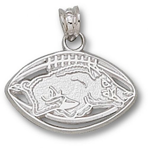 Arkansas Razorback Football Pendant - Sterling Silver