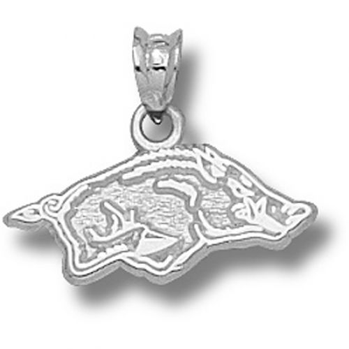 Arkansas Athletic Razorback Pendant - Sterling Silver