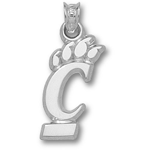 Cincinnati Pierced ""C"" Paw Pendant - Sterling Silver