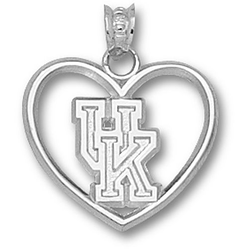 University of Kentucky Wildcats - ""Uk"" Heart Pendant