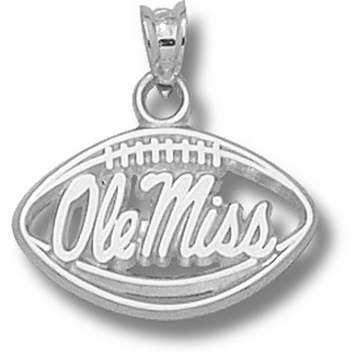 Mississippi Rebels ""Ole Miss"" Pierced Football Pendant
