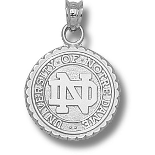 Notre Dame Fighting Irish - ""Nd"" Seal Pendant - Silver