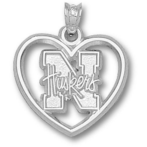Univ. of Nebraska Huskers - ""N Huskers"" Heart Pendant