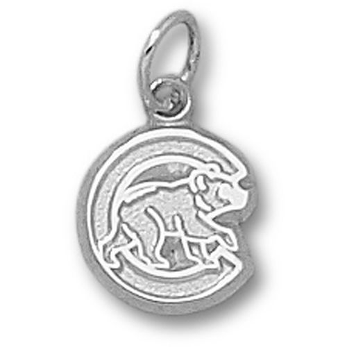 Chicago Cubs ""C"" with Bear Pendant - Sterling Silver