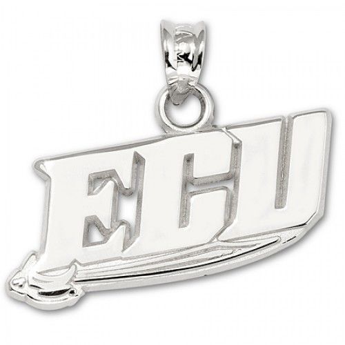 East Carolina University Pirates ""Ecu"" Word Pendant