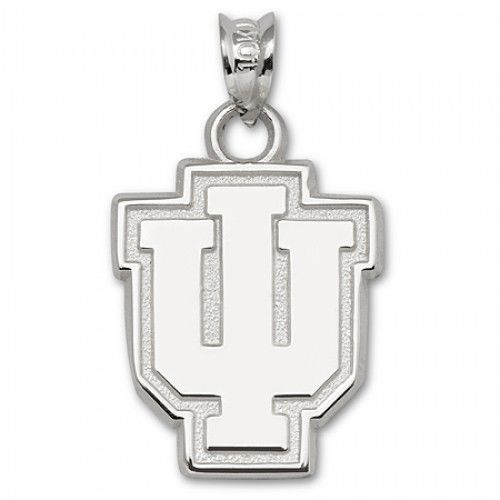 Indiana Univ. Hoosiers ""Iu"" Pendant - Sterling Silver