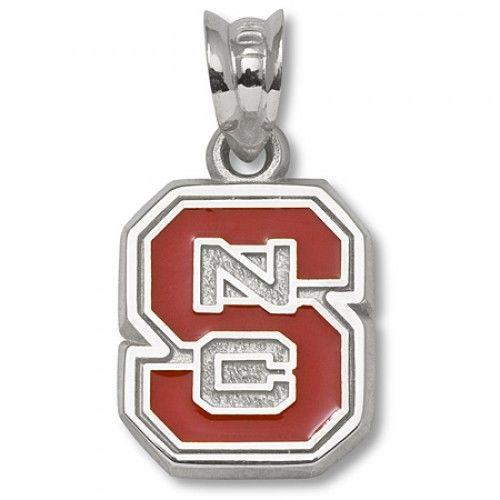 North Carolina State Univ Pendant - Red Enamel ""S"" ""Nc