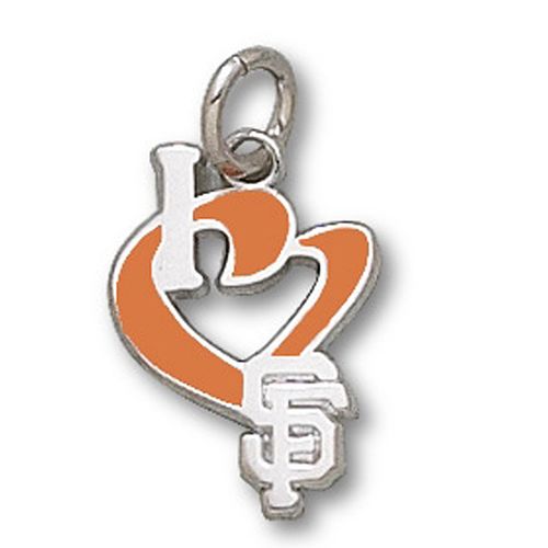 San Francisco Giants Pendant - Enamel I Heart Sf Design