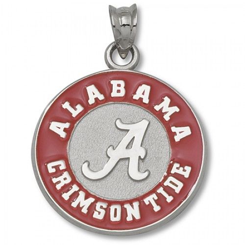 University of Alabama Crimson Tide Round Enamel Pendant