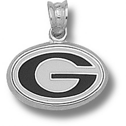 Sterling Silver University of Georgia G Enamel Pendant