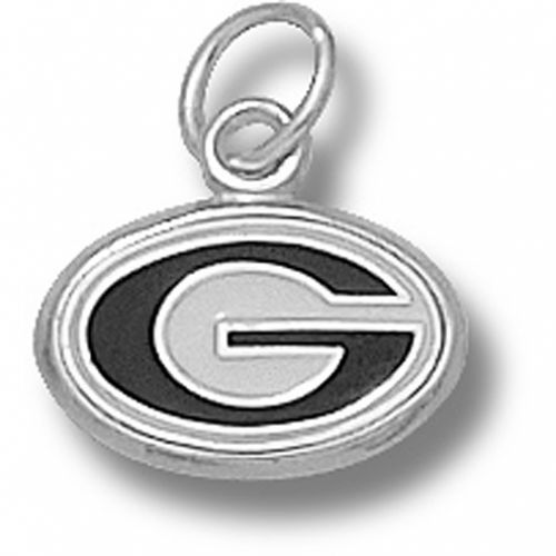 Sterling Silver University Georgia ""G"" Enamel Pendant
