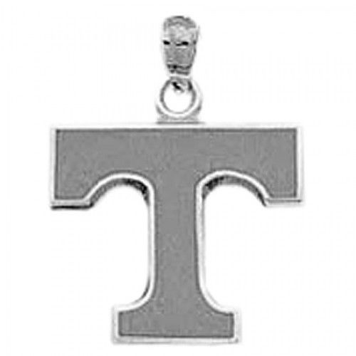 Silver University of Tennessee Power ""T"" Enamel Pendant