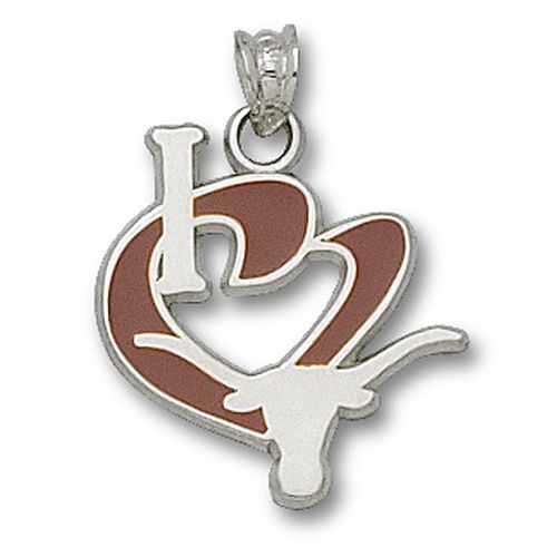 University of Texas ""I Heart"" Longhorn Enamel Pendant