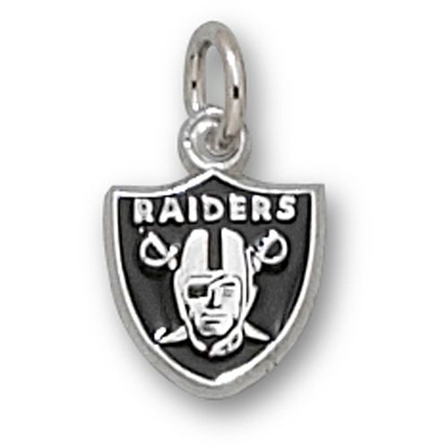 Sterling Silver Oakland Raiders Enamel Logo Pendant