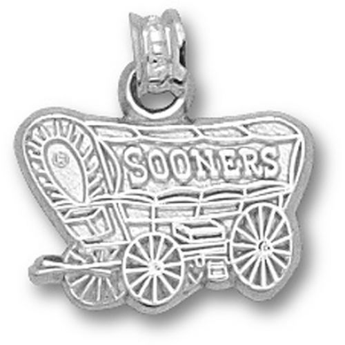 Unisex - University of Oklahoma Wagon Pendant - Silver