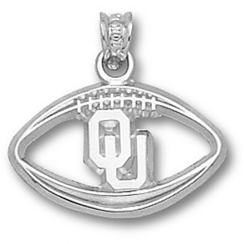 Univ. of Oklahoma New ""Ou"" Pierced Football Pendant
