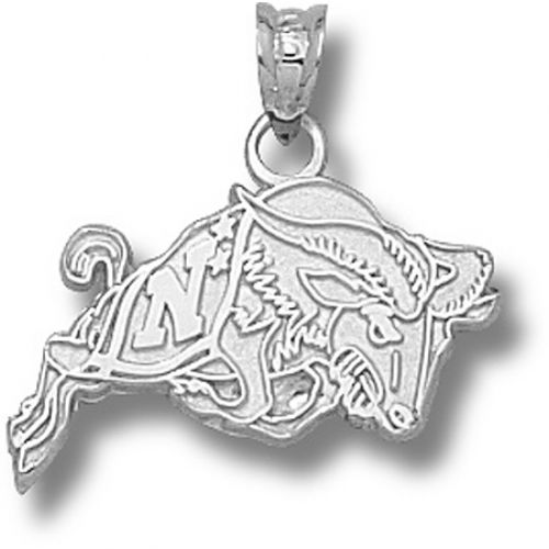 Unisex - U.S. Naval Academy Action Goat Pendant Silver