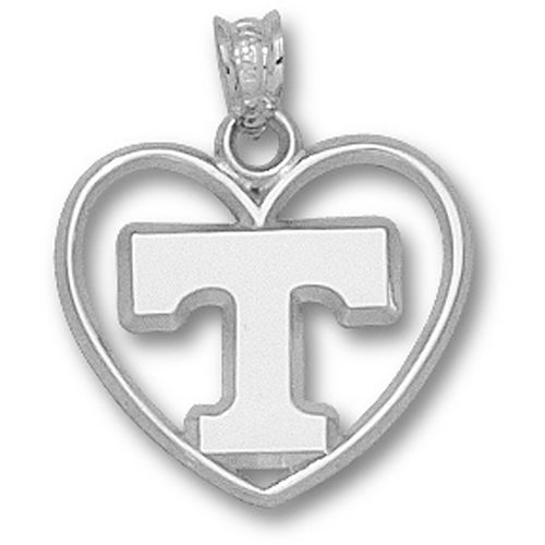 Womans University of Tennessee Power ""T"" Heart Pendant