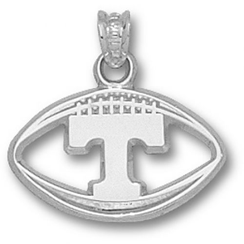Unisex - Univ of Tennessee ""T"" Pierced Football Pendant