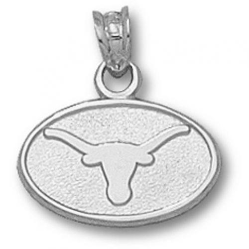 Unisex - Univ. of Texas Oval Longhorn Pendant - Silver