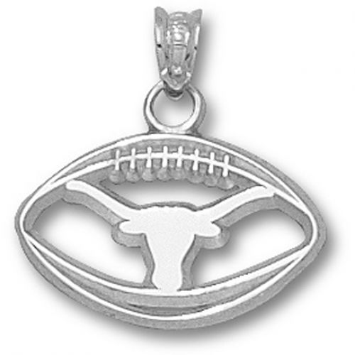 University of Texas Longhorn Pierced Football Pendant