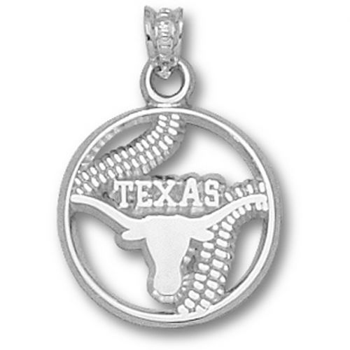 Univ of Texas ""Texas"" Longhorn Pierced Baseball Pendant