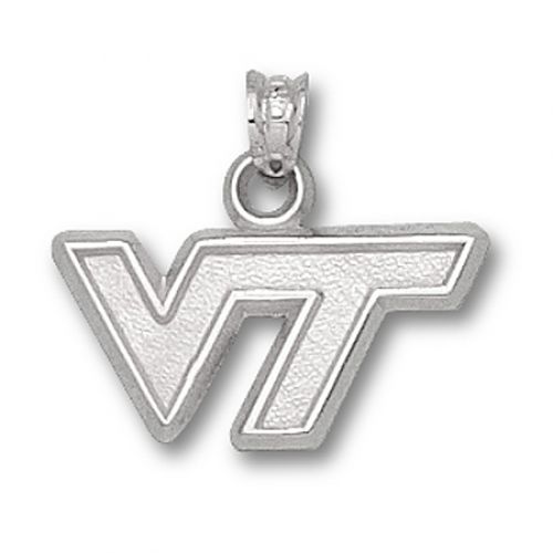 Unisex - Virginia Tech University ""Vt"" Pendant - Silver