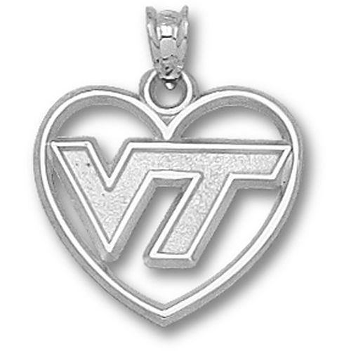 Womans - Virginia Tech University ""Vt"" Heart Pendant