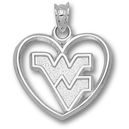 Womans - West Virginia University ""Wv"" Heart Pendant