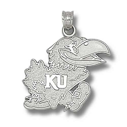 University of Kansas Jayhawks Polished Sterling Silver Jayhawk Pendant