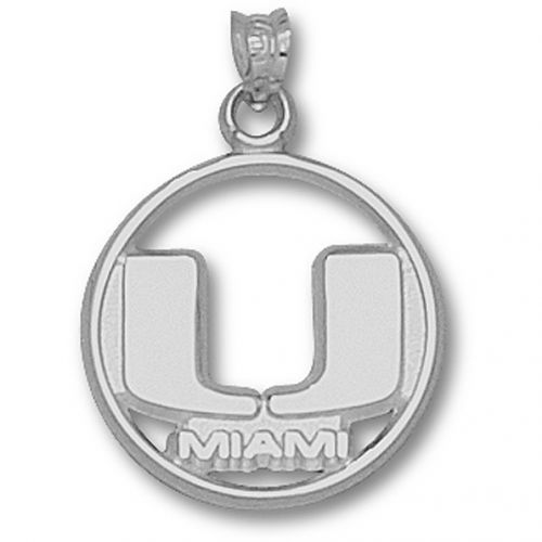 University Miami Hurricanes ""U"" Pierced Circle Pendant