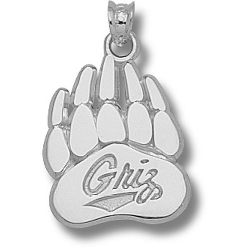 University of Montana Grizzlies ""Griz"" Paw Pendant