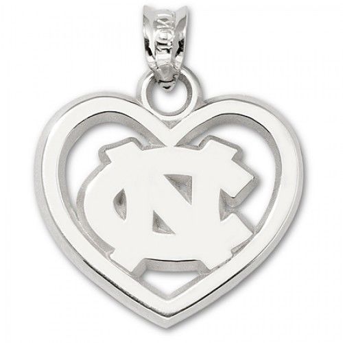 Nc"" Pierced Heart Pendant Univ. of North Carolina