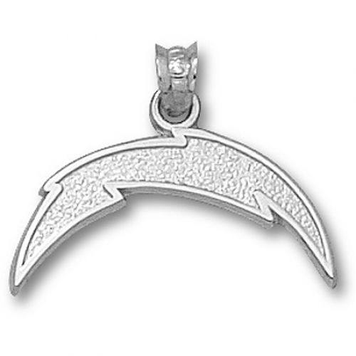 Sterling Silver Lightning Bolt Pendant San Diego Chargers