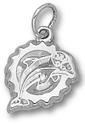 Pierced Logo Pendant Miami Dolphins in Sterling Silver