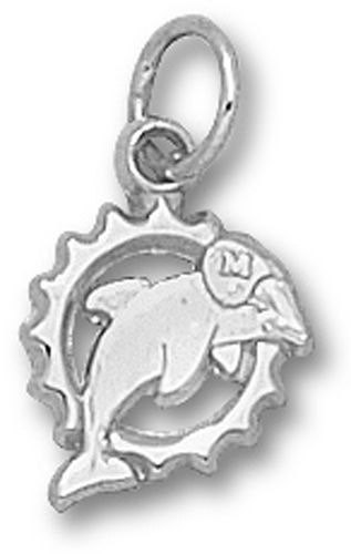 Modeled Logo Pendant Miami Dolphins in Sterling Silver